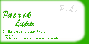 patrik lupp business card